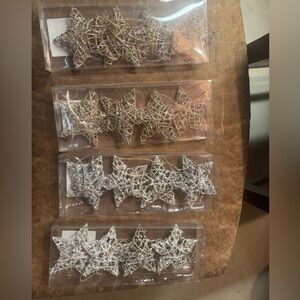 AT HOME shatterproof 5inch star ornaments